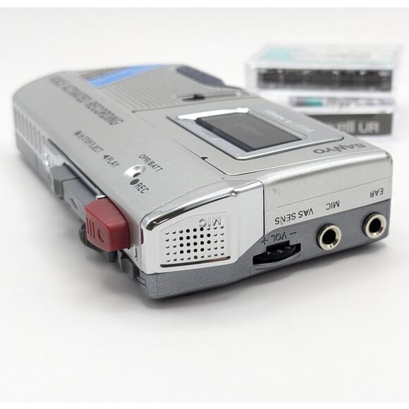 SANYO TRC-590M Microcassette Voice Activated Recorder Dictaphone w/Tapes TESTED - Picture 6 of 11